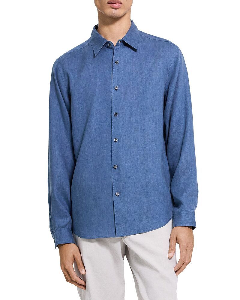 セオリー メンズ トップス シャツ リネン Theory Irving Shirt in Relaxed Linen Bering