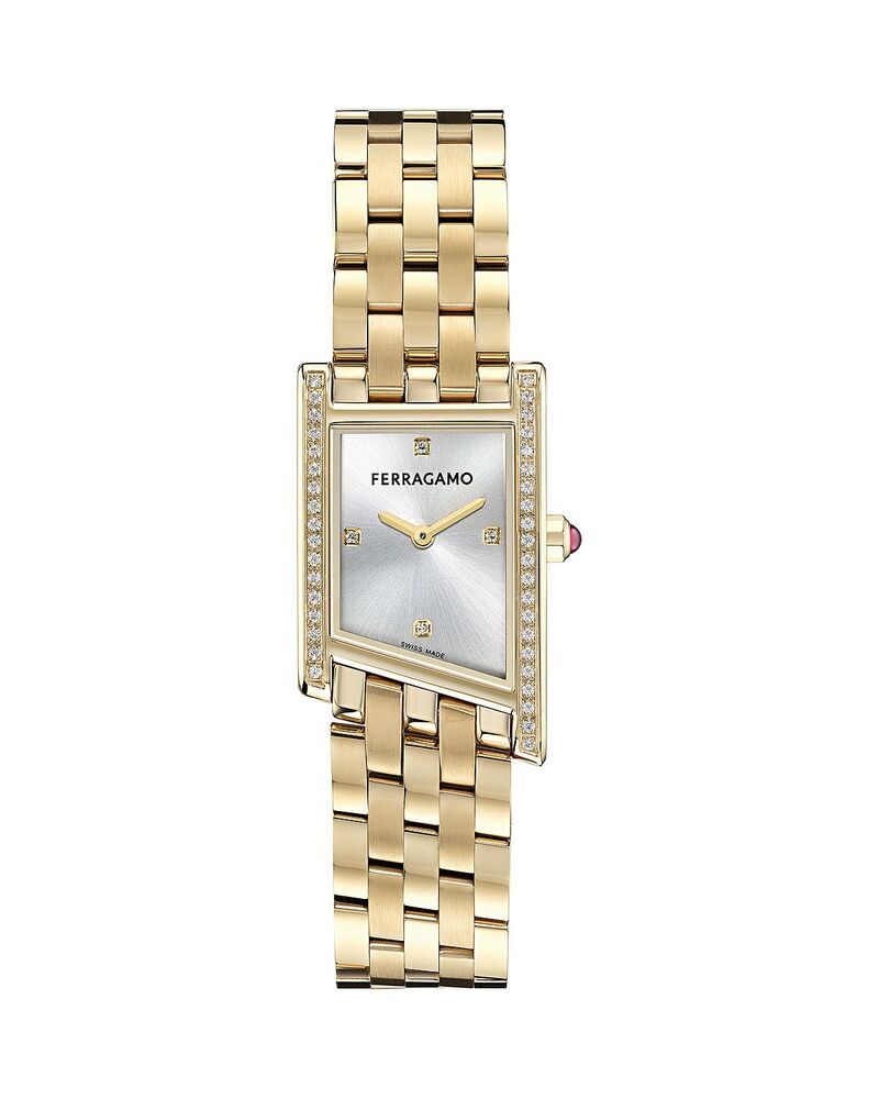 フェラガモ レディース アクセサリー 腕時計 FERRAGAMO Asymetrique Diamond Watch 22mm x 36mm Gold ゴールド