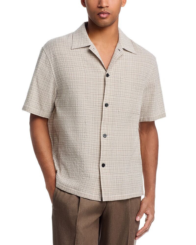 セオリー メンズ トップス シャツ Theory Short Sleeve Button Up Shirt Morel Multi マルチカラー