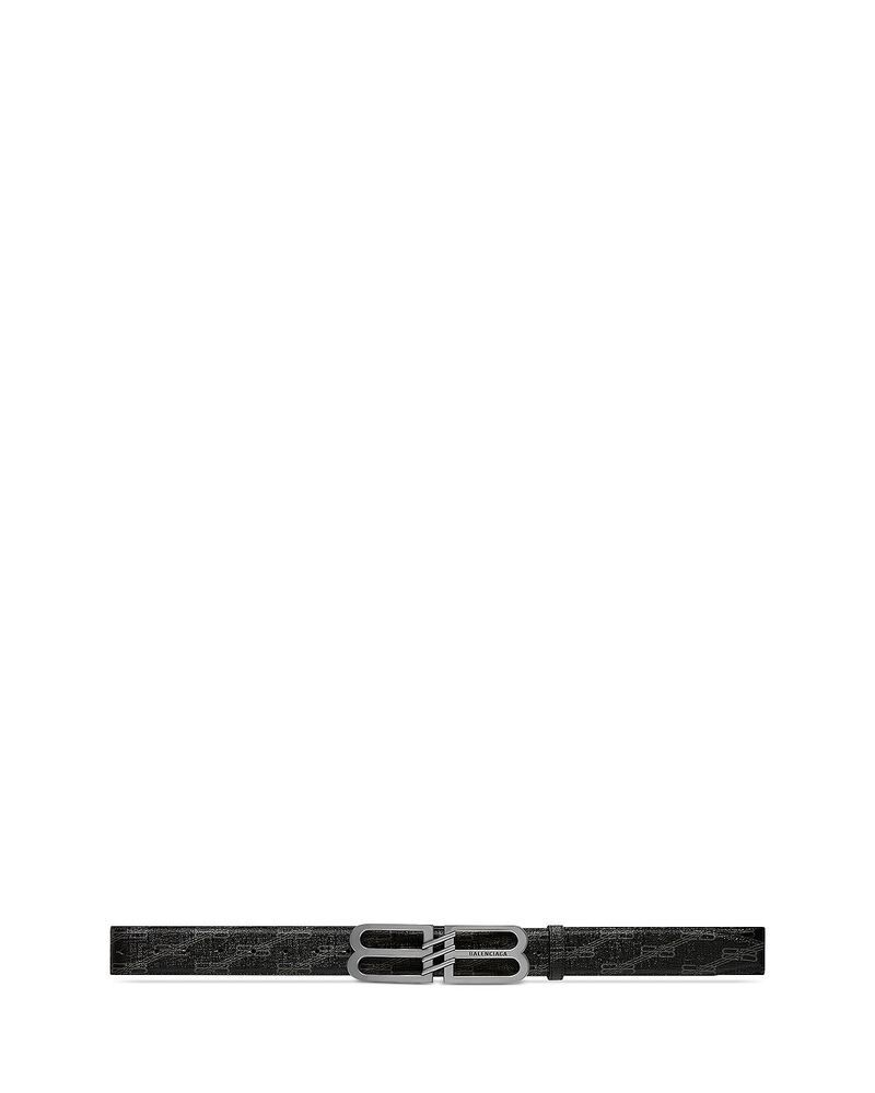 バレンシアガ メンズ アクセサリー ベルト コート Balenciaga Mens BB Signature Belt BB Monogram Coated Canvas Black ブラック