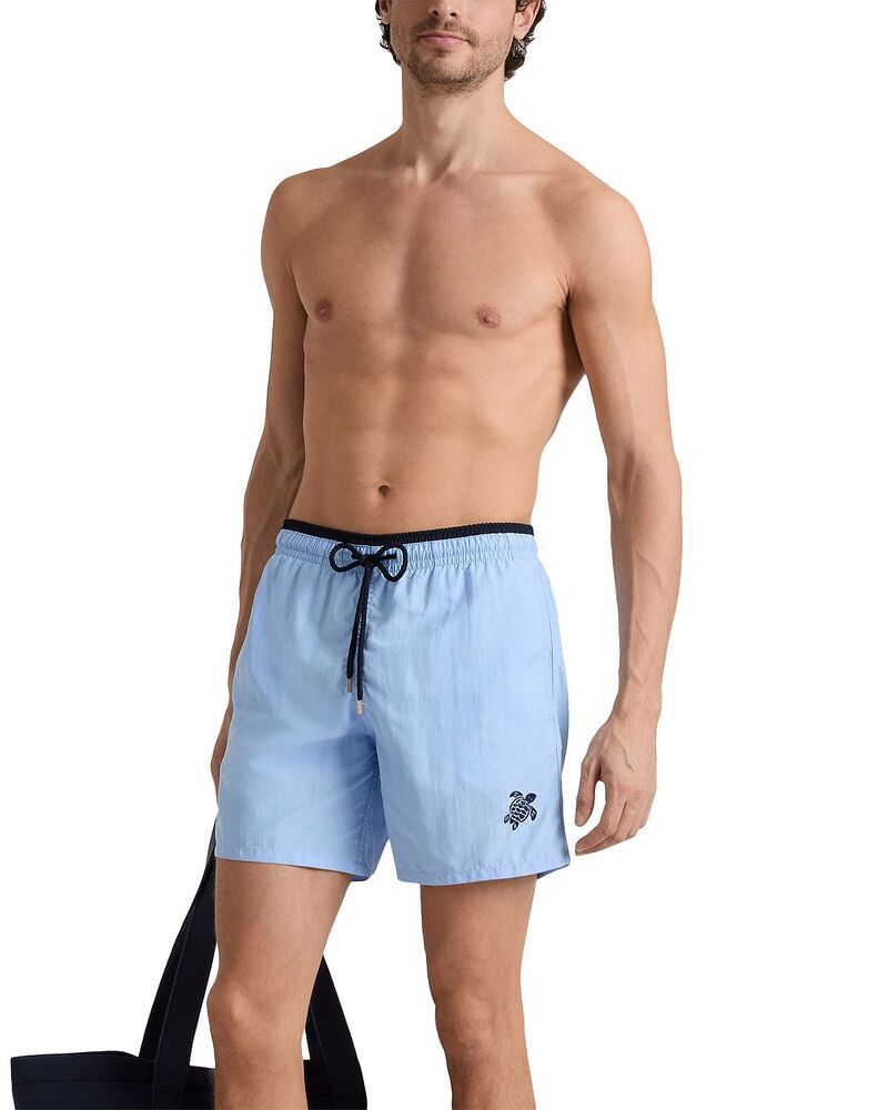 ヴィルブレクイン メンズ 水着 ハーフパンツ・ショーツ ショートパンツ Vilebrequin Solid Tortoise 6 Swim Shorts Blue Flora ブルー