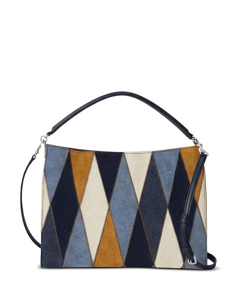 ヴェロニカ ベアード レディース バッグ パッチワーク レザー Veronica Beard Vida Medium Patchwork Leather Crossbody Bag BlueMulti ブルー