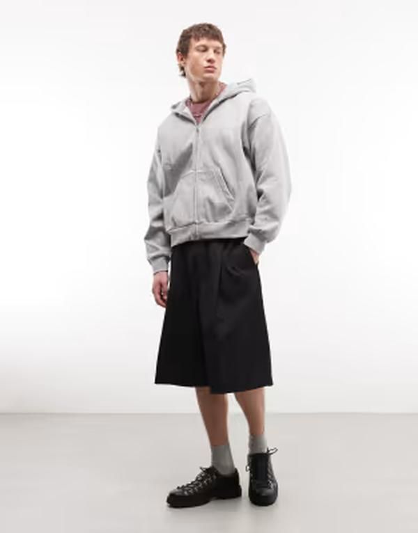 ウィークデイ メンズ ボトムス ハーフパンツ・ショーツ ショートパンツ Weekday oversized suiting shorts Black ブラック