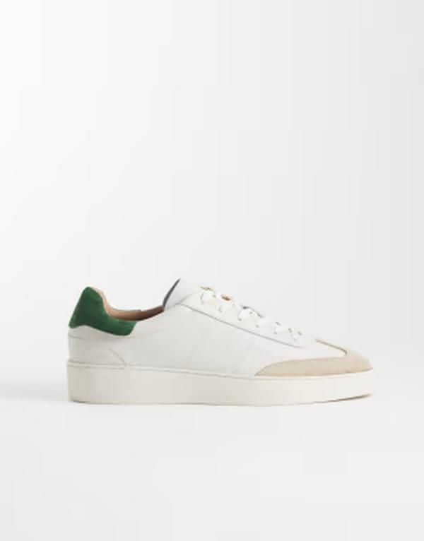 ノーク メンズ シューズ スニーカー スエード レース レザー NOAK Made In Portugal retro laceup sneakers leather and suede mix WHITE ホワイト