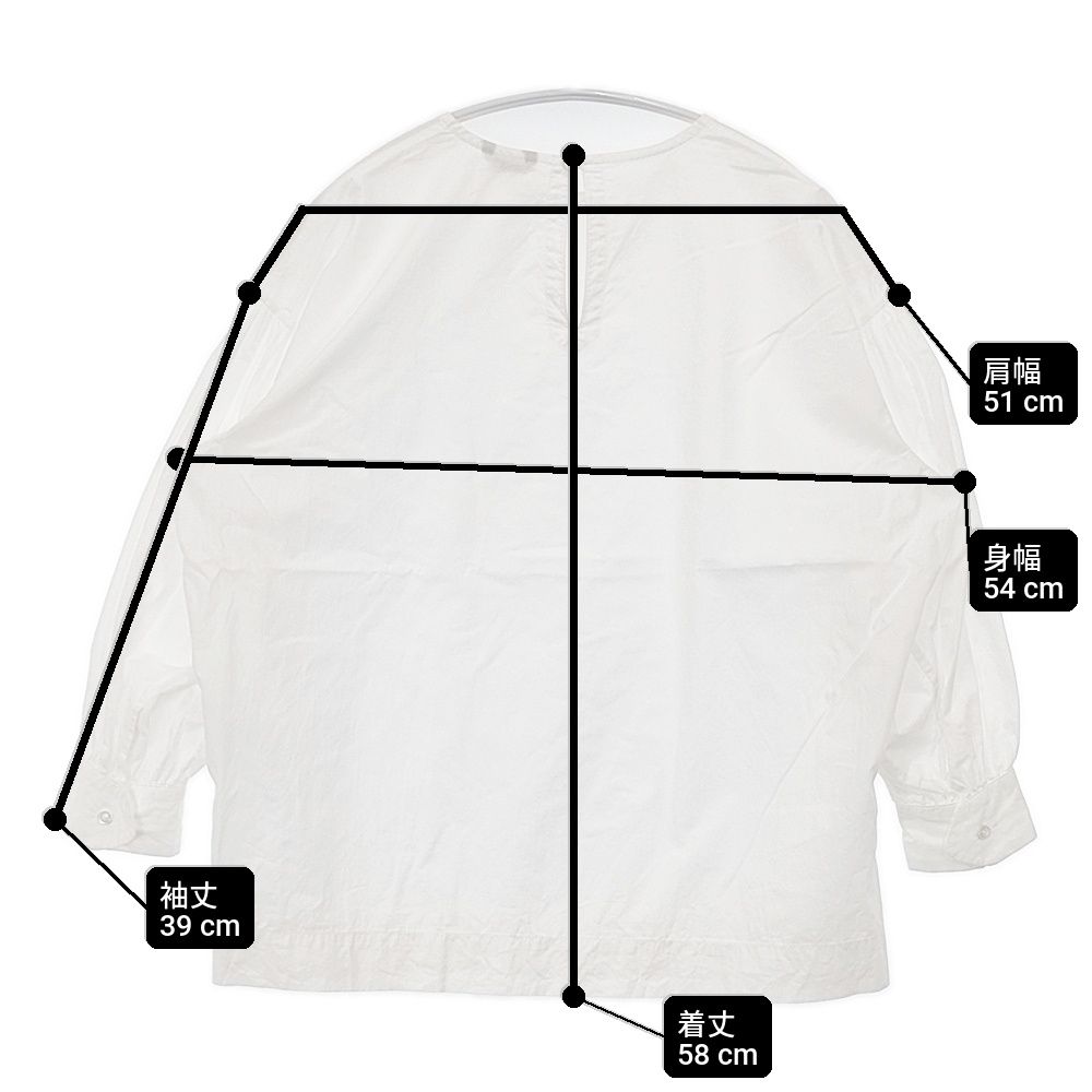ARTS&SCIENCE 051-L694-080 コットン ギャザースリーブ プルオーバー