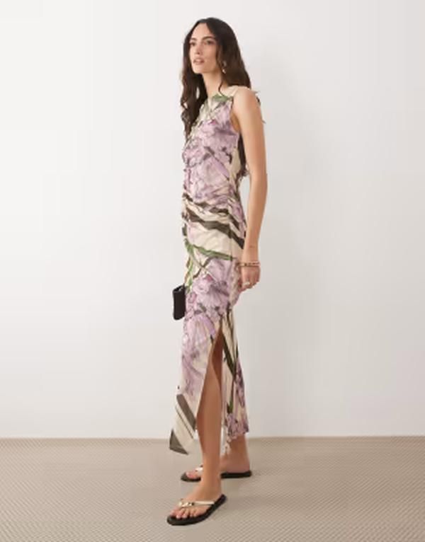 エイソス レディース トップス ワンピース フラワー柄 プリント ノースリーブ フラワー ASOS DESIGN sleeveless midaxi dress in floral print Floral Print