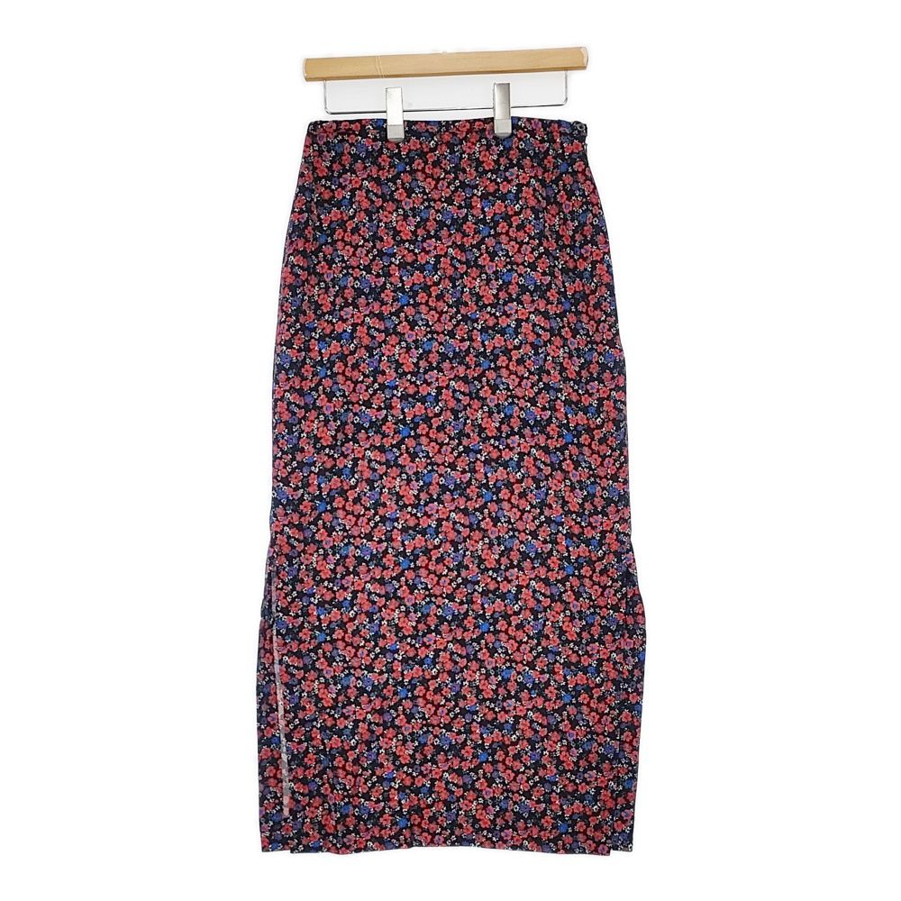 BEAUTY&YOUTH UNITED ARROWS レーヨンフラワープリント サイズM ロングスカート ブラック レッド レディース ビューティアンドユース【中古】6-0511G△