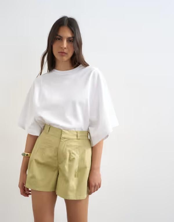 トップショップ レディース ボトムス ハーフパンツ・ショーツ A ライン ショートパンツ Topshop clean aline shorts ineutral Neutral