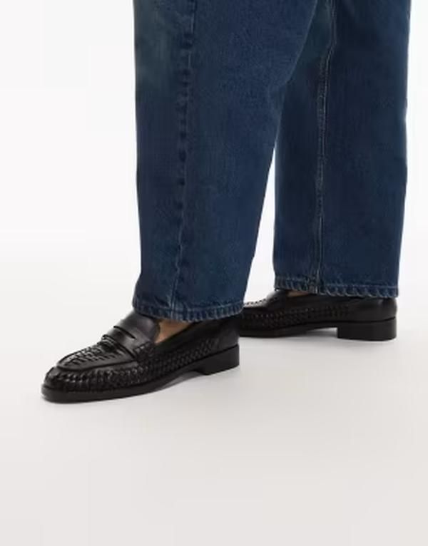 ブロンクス レディース シューズ スリッポン・ローファー レザー Bronx Zurii woven detailoafers leather Black ブラック