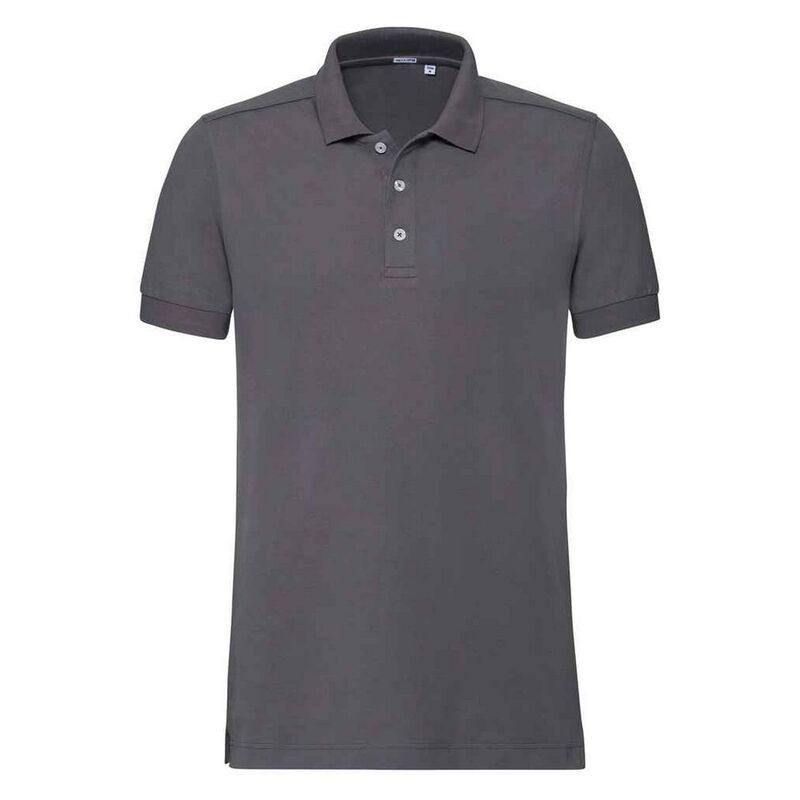 ラッセルアスレチック レディース トップス Tシャツ ポロシャツ Russell Athletic Russell Mens Pique Stretch Polo Shirt Convoy Gray グレー