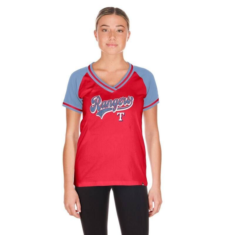 ニューエラ レディース トップス Tシャツ Vネック Womens New Era Red Texas Rangers Gameday VNeck TShirt Rgred レッド