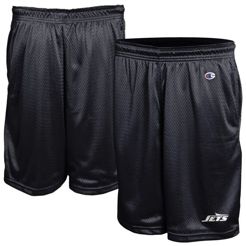 チャンピオン レディース ボトムス ハーフパンツ・ショーツ メッシュ ショートパンツ Mens Champion Black New York Jets Classic Meshorts Jet Black ブラック
