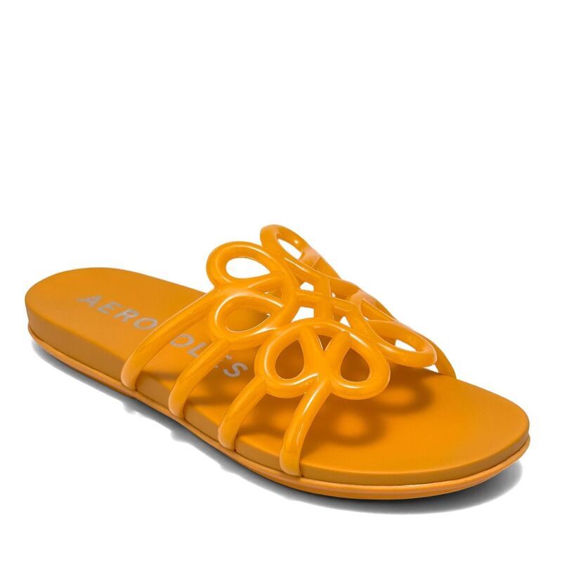 エアロソールズ レディース シューズ サンダル Aerosoles Frida WomenslipOn Flat Slide Sandals Apricot アプリコット