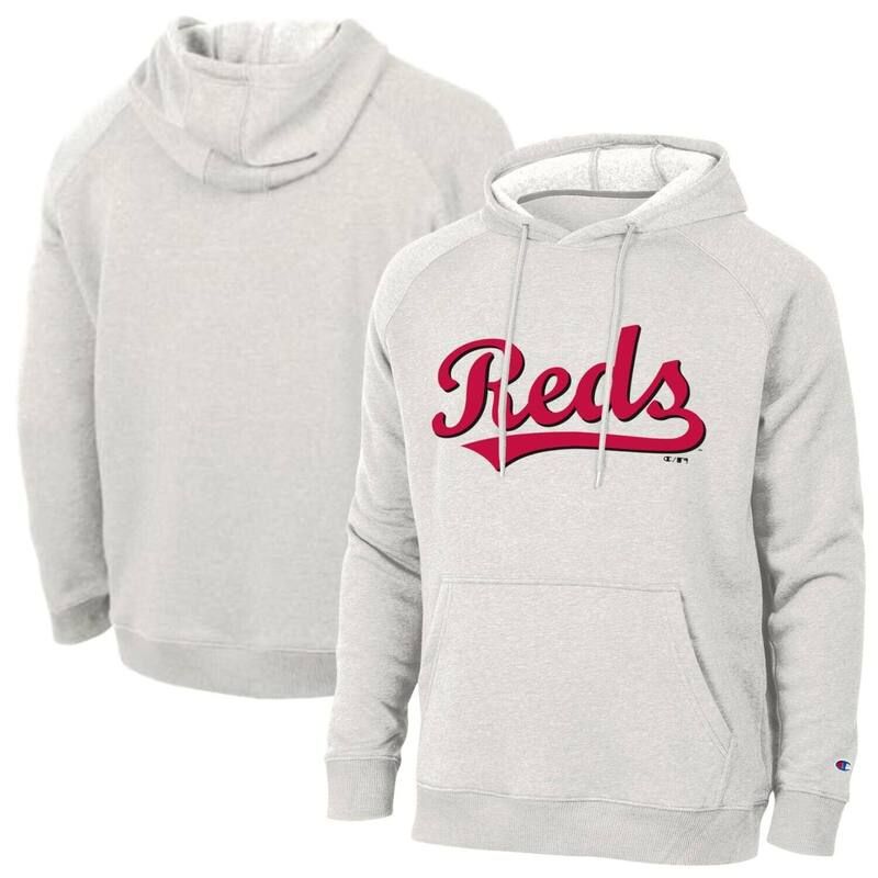 チャンピオン レディース トップス Tシャツ パーカー Mens Champion Cream Cincinnati Reds Triumph TriBlend Hoodie Red Beige レッド