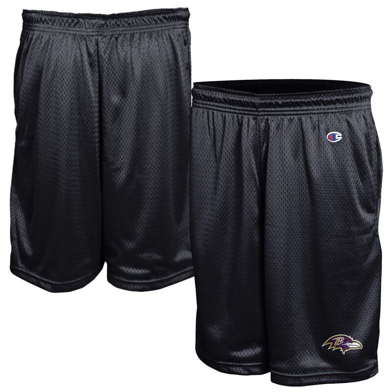 チャンピオン レディース ボトムス ハーフパンツ・ショーツ メッシュ ショートパンツ Mens Champion Black Baltimore Ravens Classic Meshorts Rav Black ブラック