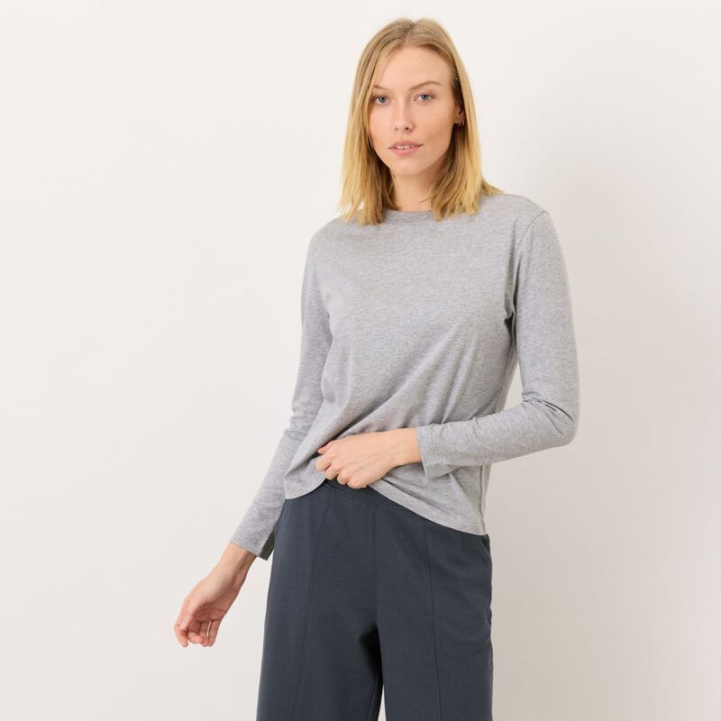 パクト レディース トップス Tシャツ コットン Pact Organicotton Essentialong Sleeve Heather Grey グレー