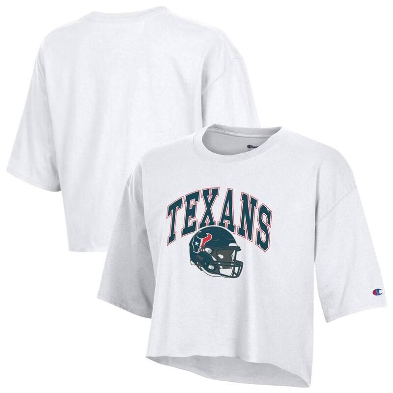 チャンピオン レディース トップス Tシャツ クロップド Womens Champion White Houston Texans Boyfriend Cropped TShirtxs White ホワイト