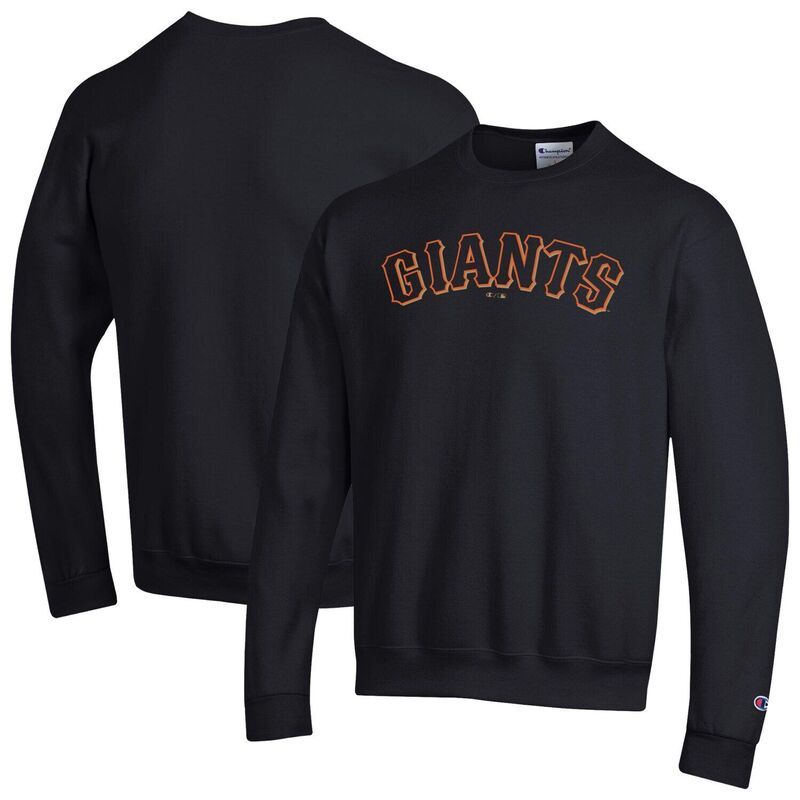 チャンピオン レディース トップス Tシャツ スウェット Mens Champion Black San Francisco Giants Powerblend Wordmark Sweatshirt Gnt Black ブラック