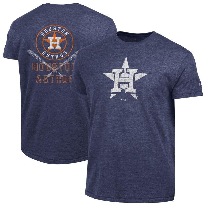 チャンピオン レディース トップス Tシャツ Mens Championavy Houston Astros TriBlend TShirt Ast Navy ネイビー