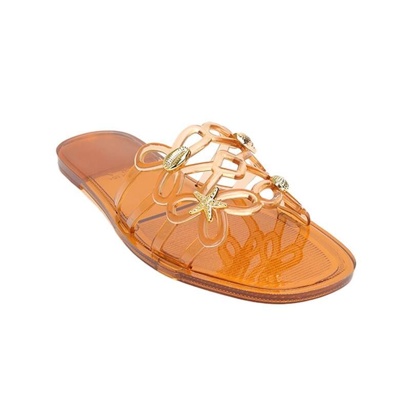 ヨキ レディース シューズ サンダル Yoki Sweety29 Womens Jelly SlipOn Sealife Sandals Brown ブラウン