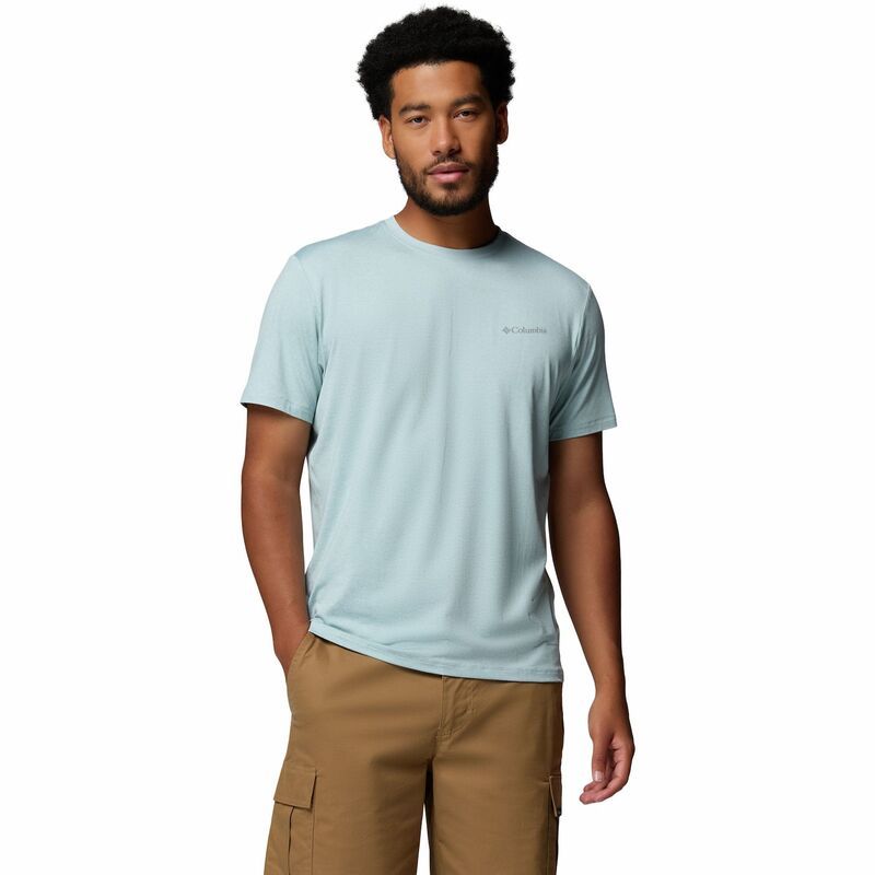 コロンビア レディース トップス Tシャツ ロゴ Mens Columbia Short Sleeve Logo TShirt Marine Light Heather ヘザー