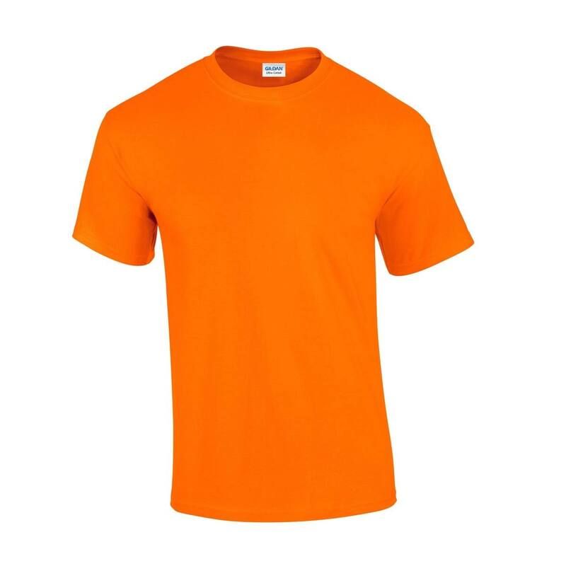 ギルダン レディース トップス Tシャツ コットン Gildan Mens Ultra Cotton TShirt Safety Orange オレンジ