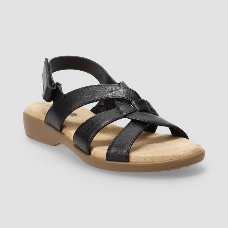 クロフト&バロー レディース シューズ サンダル Croft Barrow Krissen CrissCrosstrap Womens Comfort Sandals Black ブラック