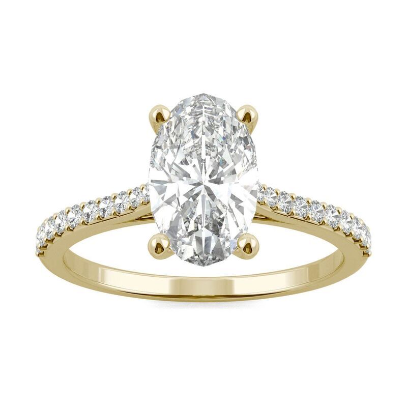 チャールズ アンド コルバード レディース アクセサリー リング Charles Colvard 14k Gold 2 12 CaratW LabCreated Moissanitelongated Oval Engagement Ring 14k Gold