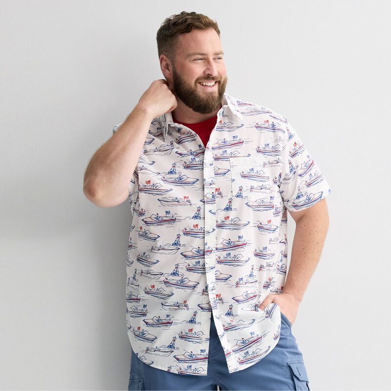 ソノマ レディース トップス Tシャツ ボタンダウン トール ダウン Big Tall Sonoma Goods For Life Short Sleeve Perfect Length Button Down Shirt Craft Americana