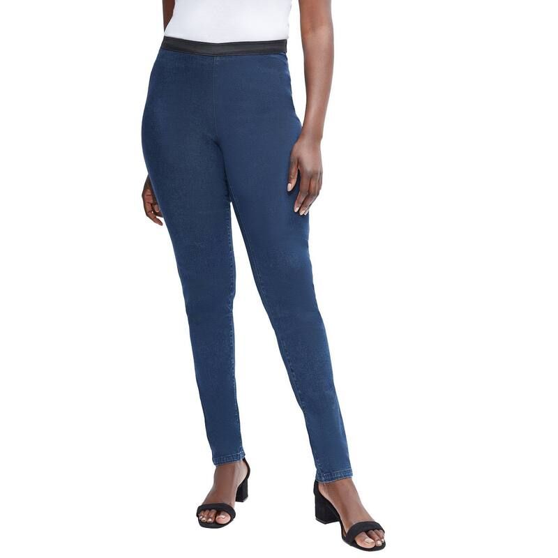 ジェシカロンドン レディース ボトムス デニムパンツ プラスサイズ Jessica London Womens Plusize Stretch Denim StraightLeg Jegging Medium Stonewash デニム