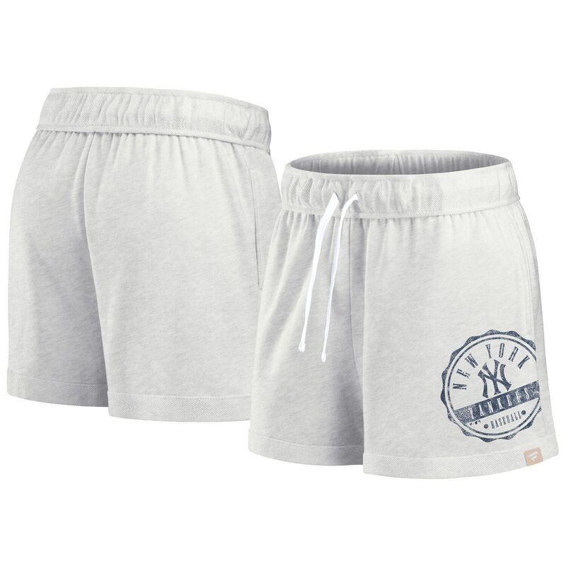 アンブランデッド レディース ボトムス ハーフパンツ・ショーツ ショートパンツ Unbranded Womens Fanatics Branded Oatmeal New York Yankees Oversized Badge Lounge Shorts Y