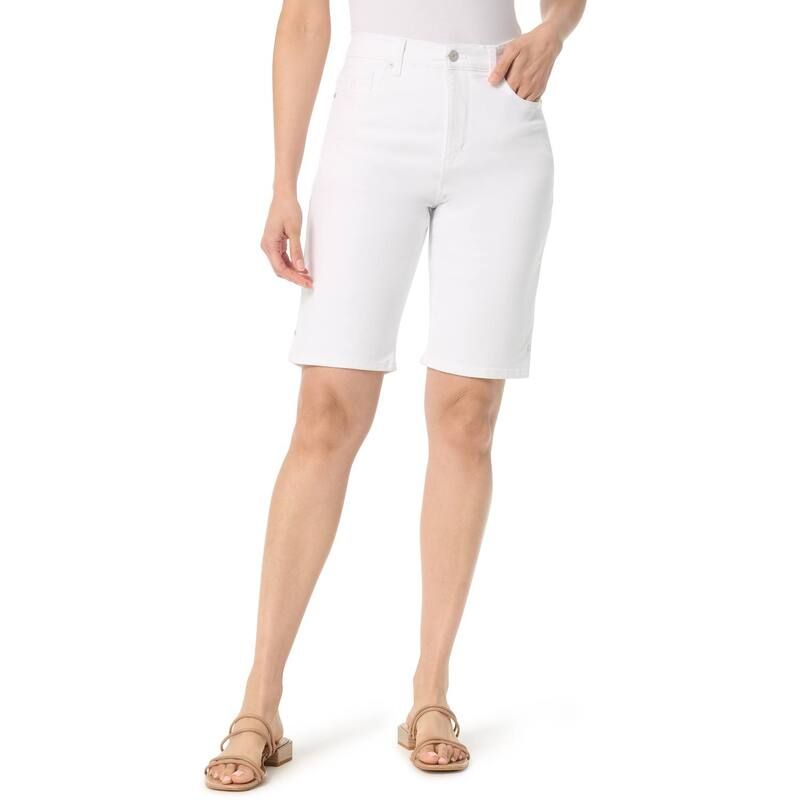 グロリアバンデービルト レディース ボトムス ハーフパンツ・ショーツ ショートパンツ Womens Gloria Vanderbilt Amanda Bermuda Shorts Vintage White ホワイト