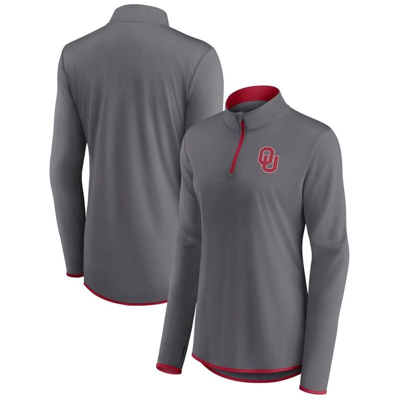 ファナティクス レディース トップス Tシャツ Womens Fanatics Branded Gray Oklahoma Sooners Corner QuarterZip Top Okl Grey グレー