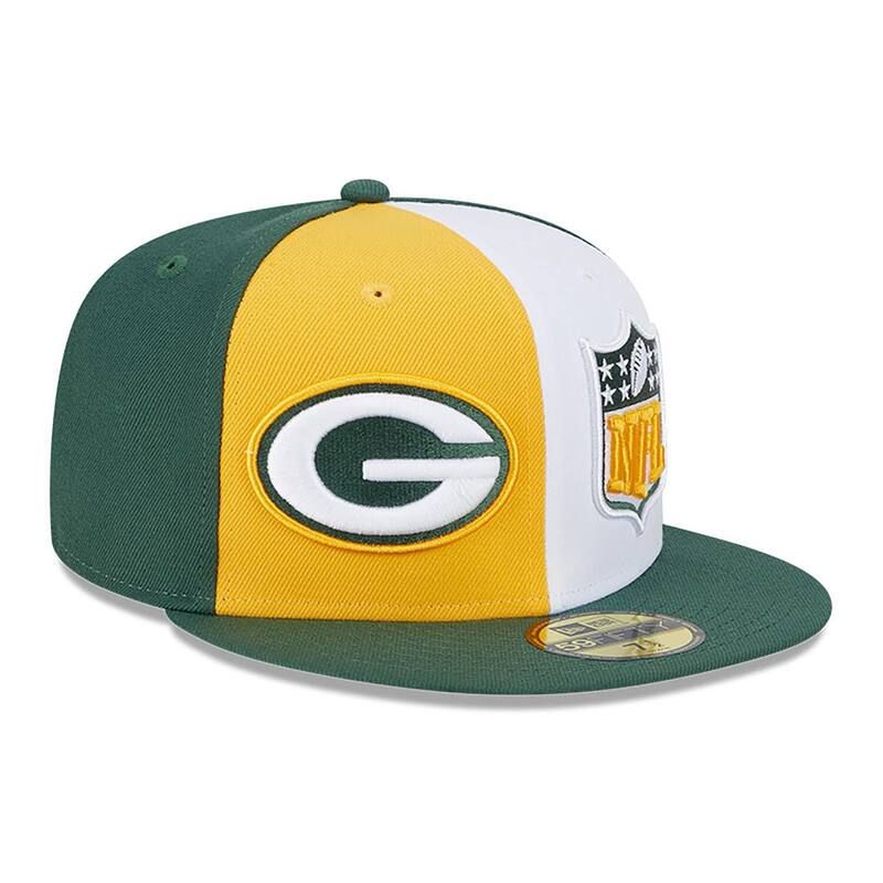 ニューエラ レディース アクセサリー 帽子 Mens New Era GoldGreen Bay Packers 2023 Sideline 59FIFTY Fitted Hat Pkr Gold ゴールド