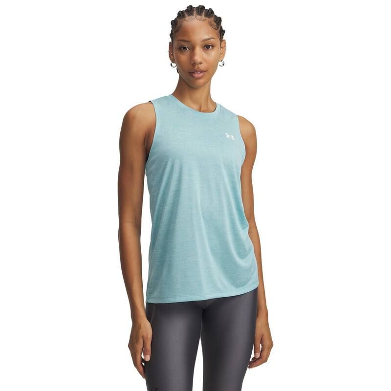 アンダーアーマー レディース トップス Tシャツ Womens Under Armour Tech Tank Top Blue Haze ブルー