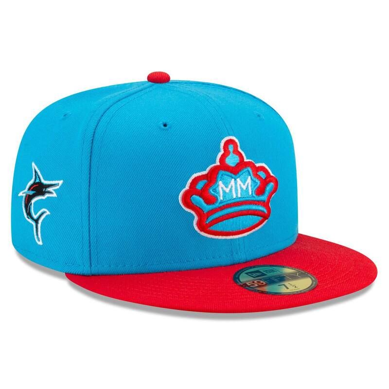 ニューエラ レディース アクセサリー 帽子 Mens New Era BlueRed Miami Marlins 2021 City Connect 59FIFTY Fitted Hat Mrl Blue ブルー 10,860円