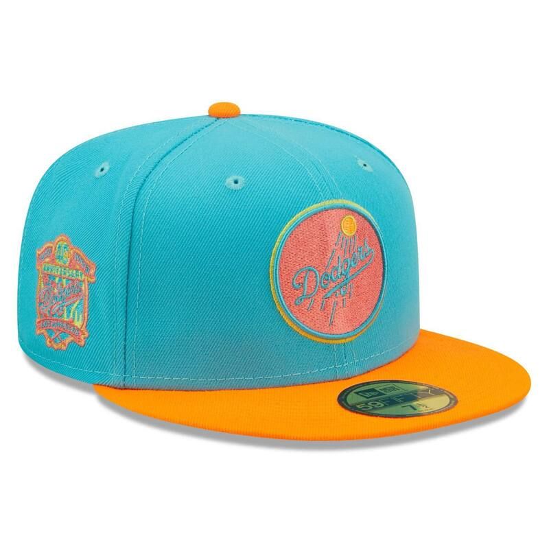 ニューエラ レディース アクセサリー 帽子 Mens New Era BlueOrange Los Angeles Dodgers Vice Highlighter 59FIFTY Fitted Hat Lad Blue ブルー