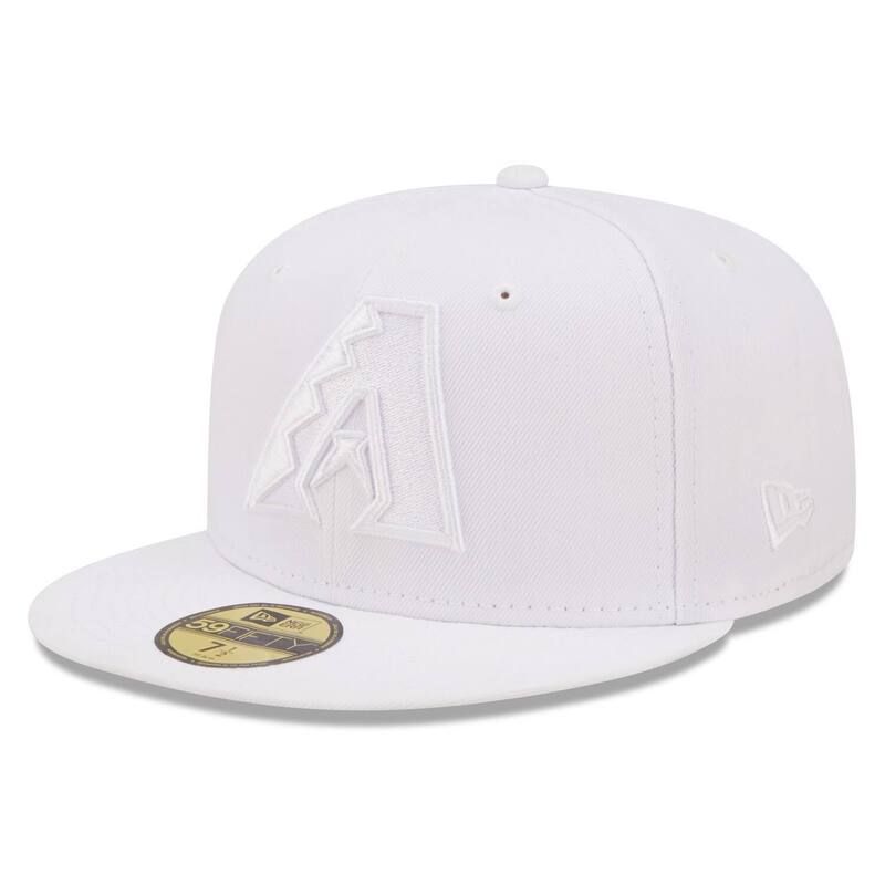 ニューエラ レディース アクセサリー 帽子 Mens New Erarizona Diamondbacks White on White 59FIFTY Fitted Hat Dbk White ホワイト