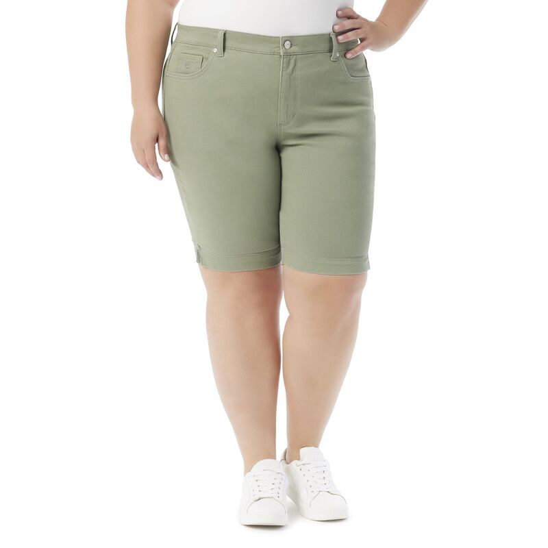 グロリアバンデービルト レディース ボトムス ハーフパンツ・ショーツ プラスサイズ ショートパンツ Plusize Gloria Vanderbilt Amanda Bermuda Shorts Garden Sage セージ