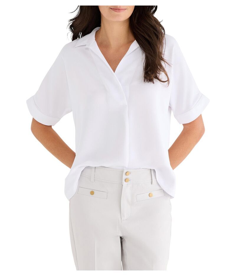 ニックプラスゾーイ レディース トップス シャツ NICZOE Devon Shirt Paper White ホワイト