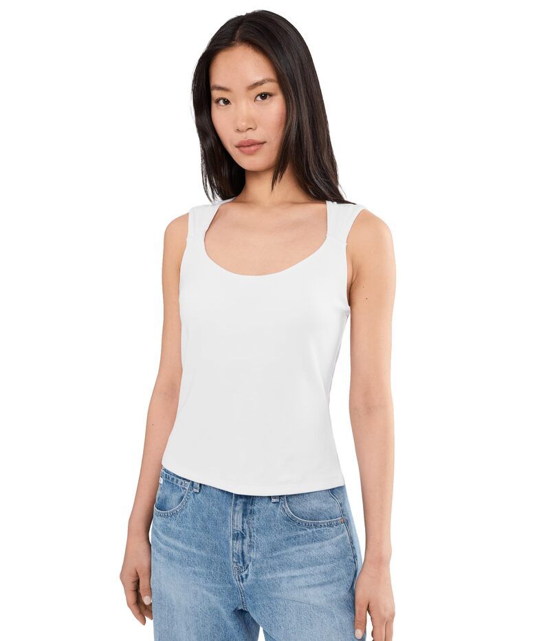 リヴァプール ロサンゼルス レディース トップス シャツ プチ ノースリーブ ニット Liverpoolos Angeles Petite Sleeveless Built In Bra Knitop Cream クリーム