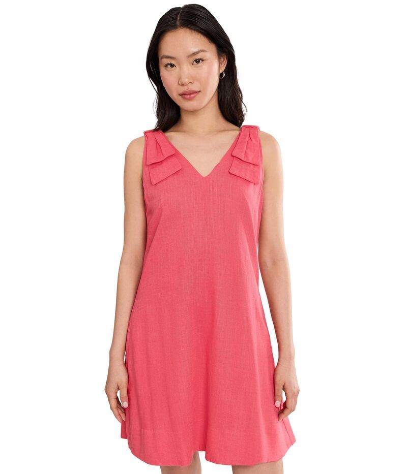 セセ レディース トップス ワンピース Vネック A ライン CeCe Bow Strap VNeck ALine Dress Claret Red レッド