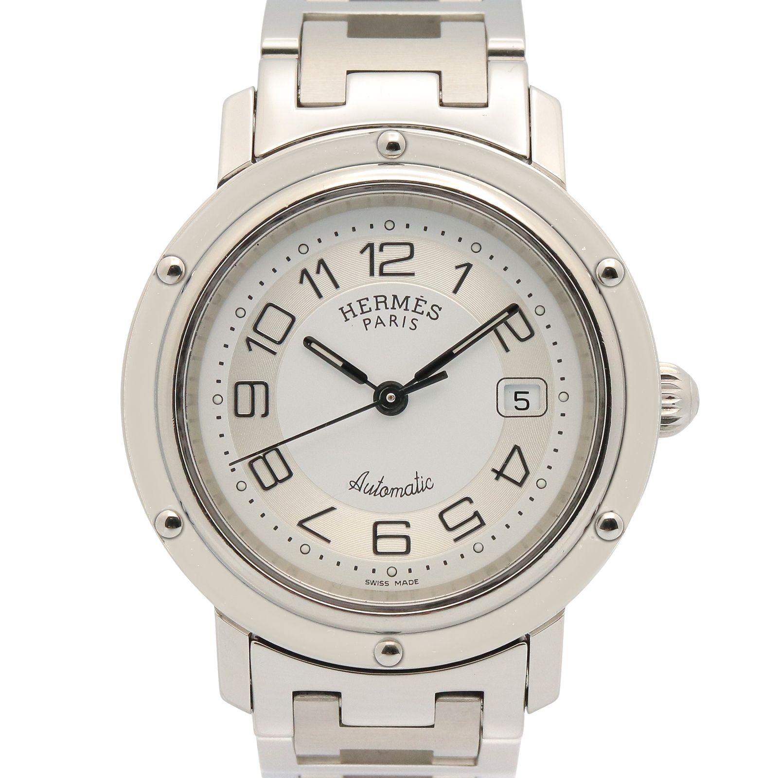 エルメス HERMES 腕時計 クリッパー CL5.410 シルバー ステンレススチール クリッパー ボーイズ Used A