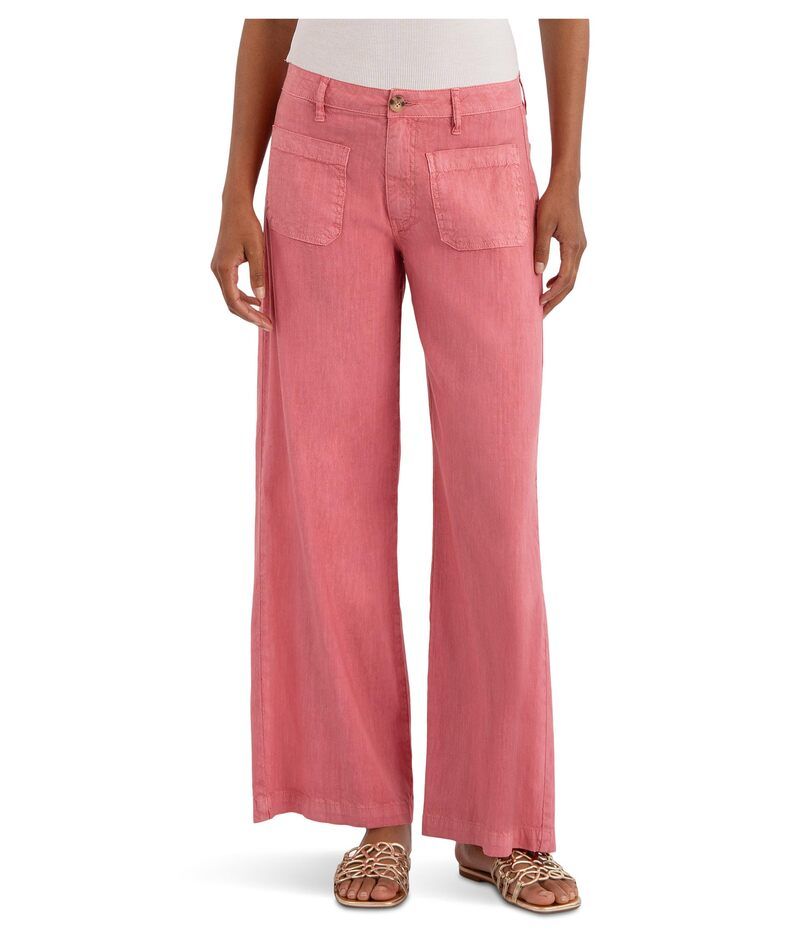 カットフロムザクロス レディース ボトムス カジュアルパンツ KUT from the Kloth Meg HighRise Wide Legs with Patch Pocket Flamingo
