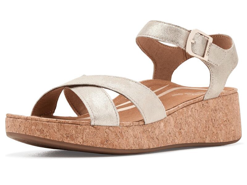 エイトレックス レディース シューズ サンダル プラットフォーム Aetrex Floradjustable Platform Sandals Champagne シャンパン