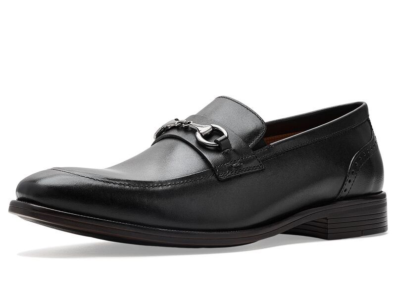 ジョンストンアンドマーフィー メンズ シューズ スリッポン・ローファー Johnston Murphy Reeve Bit Loafers Black Full Grai ブラック