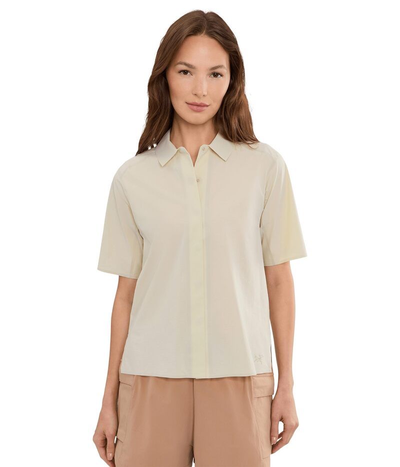 アークテリクス レディース トップス シャツ Arcteryx Olia Shirt Short Sleeve Sea Salt