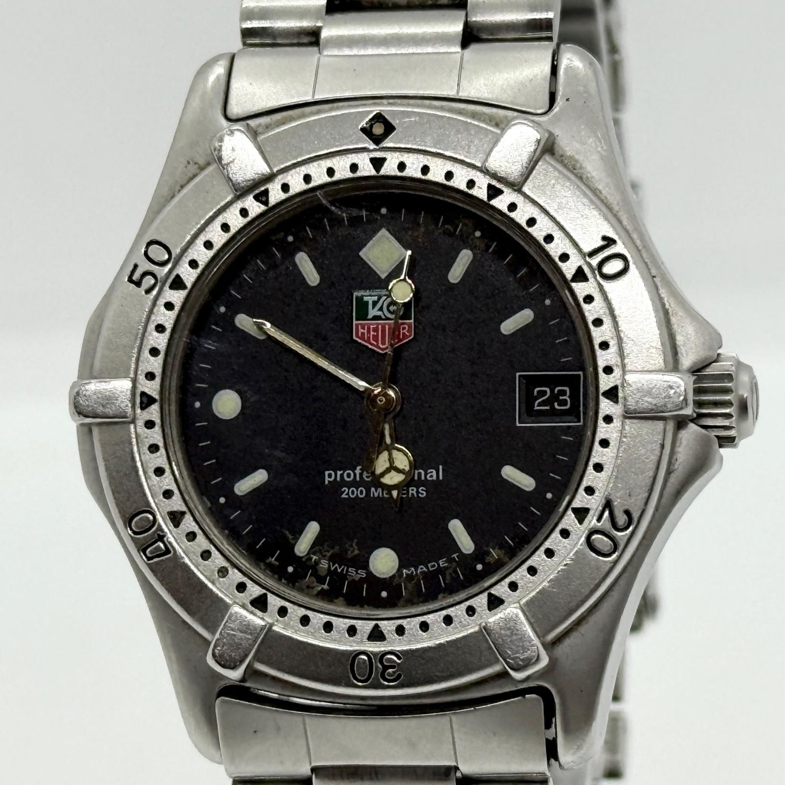 タグホイヤー　プロフェッショナル　腕時計　962.013 メンズ　ブラック TAG HEUER タグホイヤー プロフェッショナル 200m 962.013F-2 ブラック