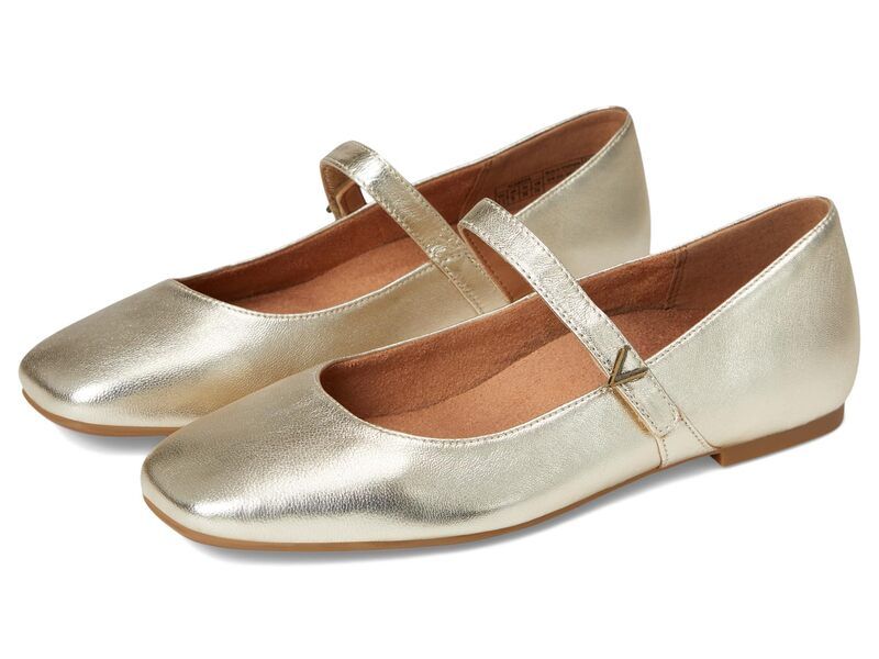 バイオニック レディース シューズ サンダル VIONIC Alameda Mary Janes Gold Leather ゴールド