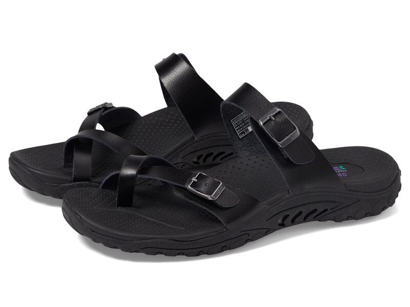 スケッチャーズ レディース シューズ サンダル SKECHERS Reggae Carribean Black ブラック